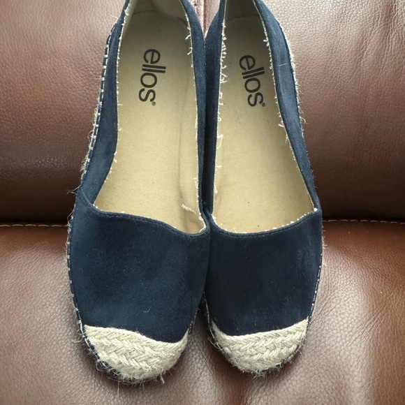 Ellos Blue Espadrille Shoes Casual Comfort - Picture 2 of 4